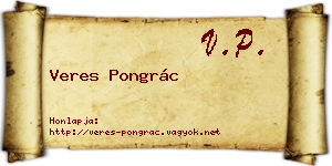 Veres Pongrác névjegykártya